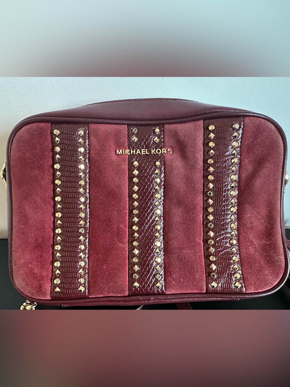 Michael Kors Wine Leather Crossbody